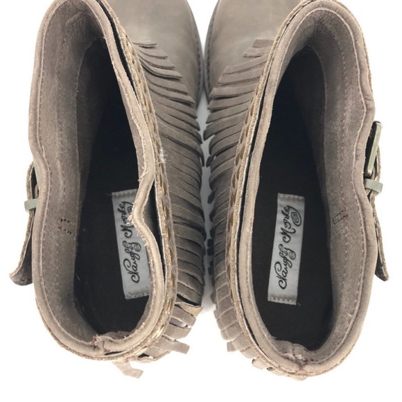 NAUGHTY MONKEY | Boho Western Leather Fringe Ankle Boots. Women Size 9. - Picture 5 of 6